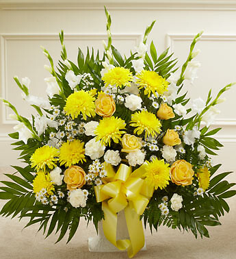 Heartfelt Tribute Floor Basket Arrangement