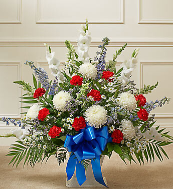 Patriotic  Tribute Floor Basket Arrangement